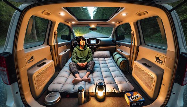 フリードの車中泊