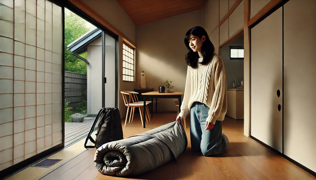 寝袋で寝る生活は体に悪い