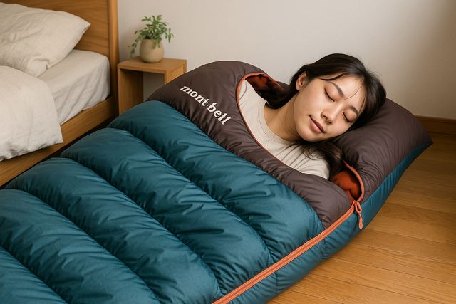 モンベルの寝袋で普段使い