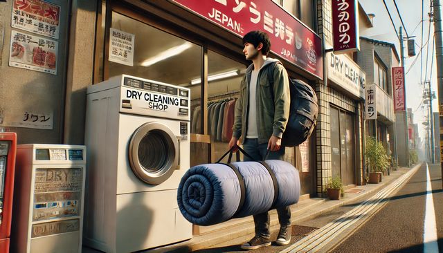 寝袋クリーニング
