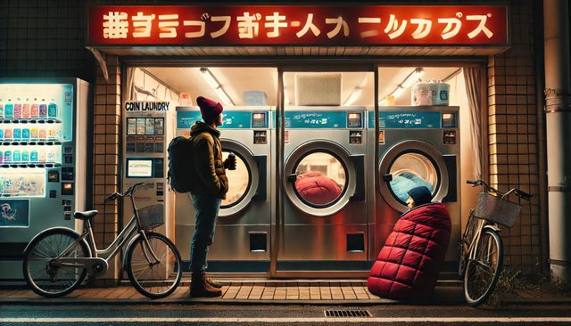 寝袋コインランドリーでの洗濯時の重さと適切な洗濯機容量