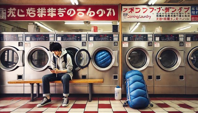 モンベルの寝袋をコインランドリーで洗う際のポイント