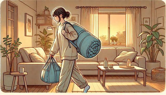 家で寝袋で寝る際のポイント