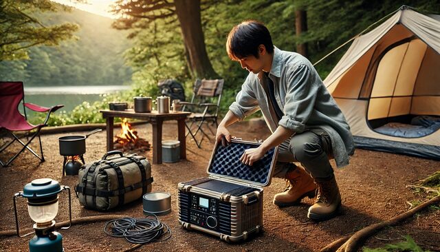 100均グッズでポータブル電源ケースを代用する工夫