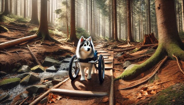 塩ビパイプで作る犬用車椅子のフレーム構造