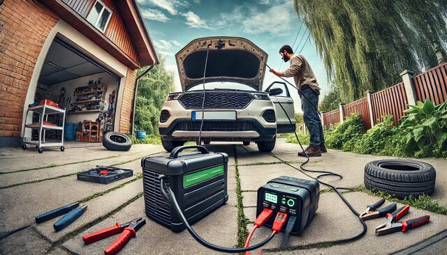 ポータブル電源でバッテリー上がり時の車対応とジャンプスターター併用