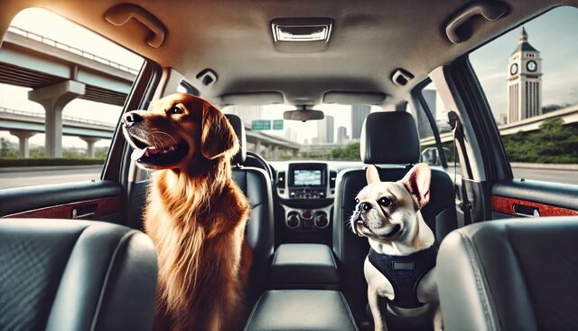 犬が車の中で落ち着かない