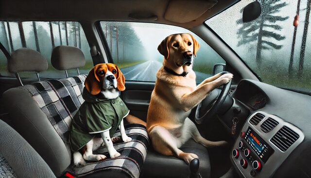 犬が車の中で落ち着かない原因と環境整備