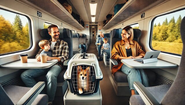 犬をキャリーカートに入れて電車に乗車できますか