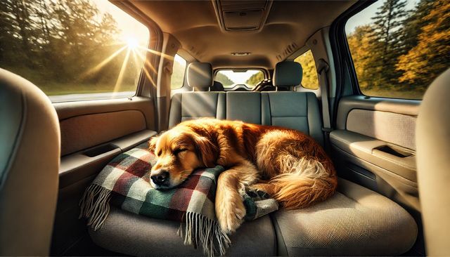 犬が車で震える