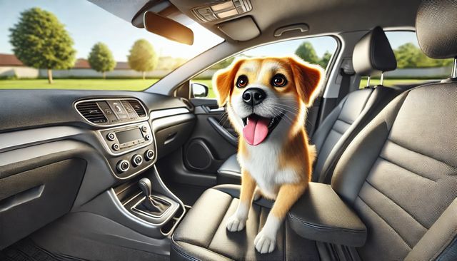 犬が車でハァハァ