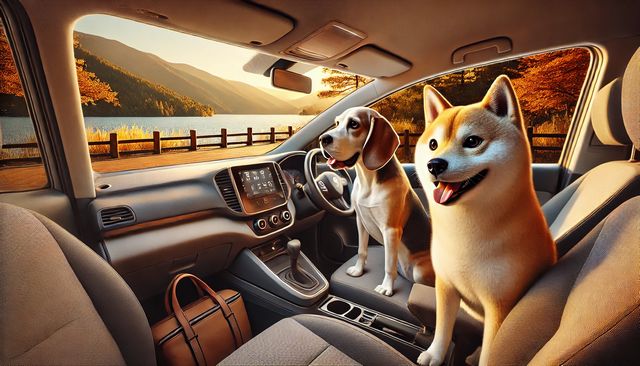 車で犬用クレート固定方法の基本