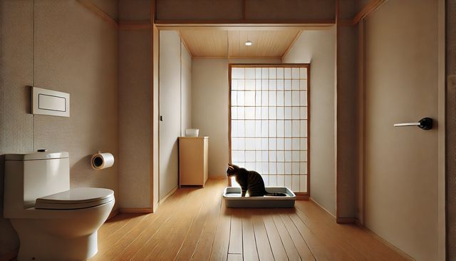 ダンボールで簡単に作れる猫トイレの工夫